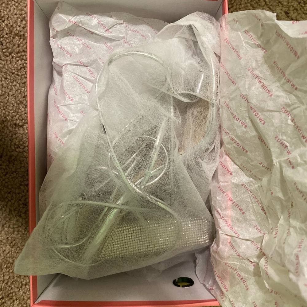 Silver Lace Up Block Heel